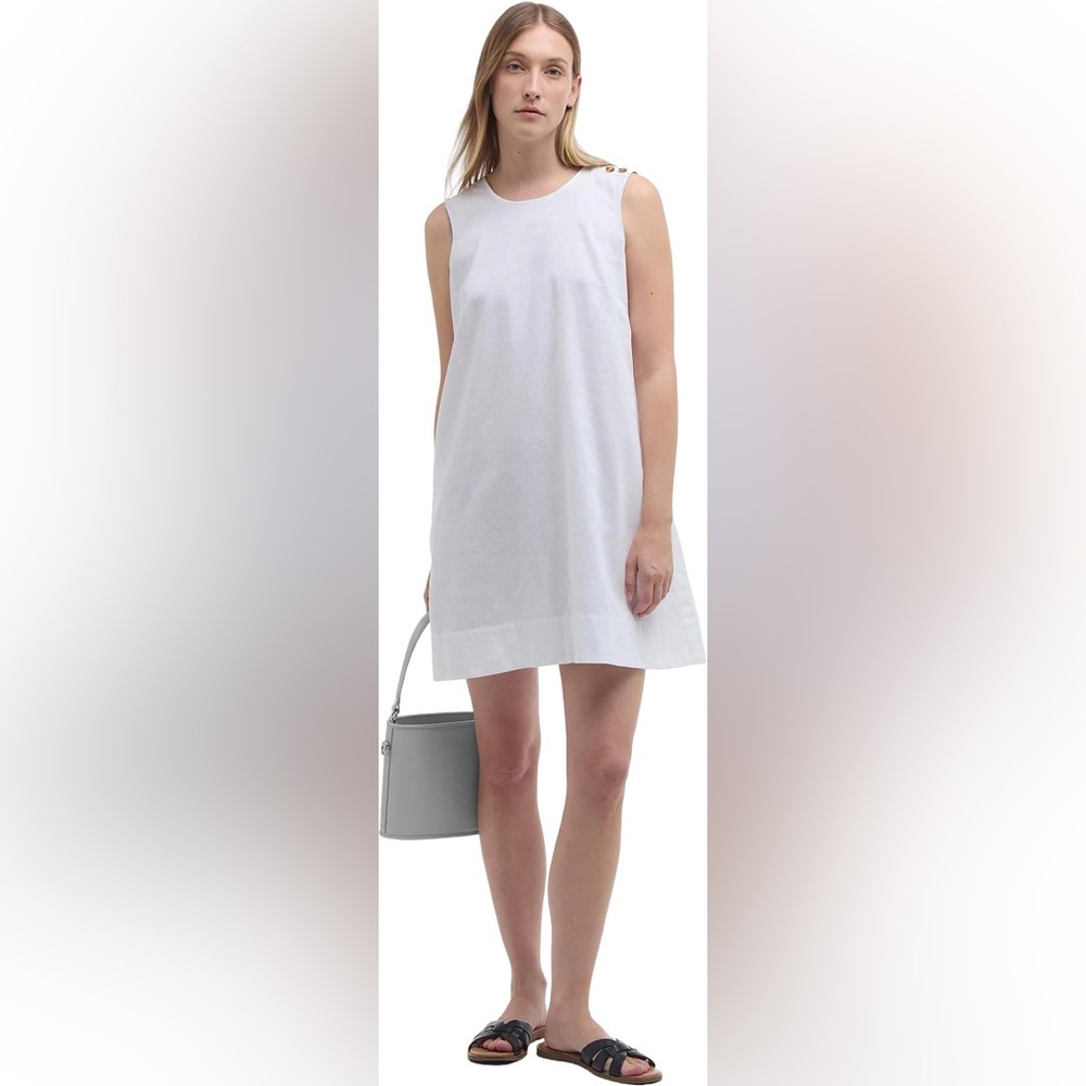 Barbour White Sleeveless Dress size 14